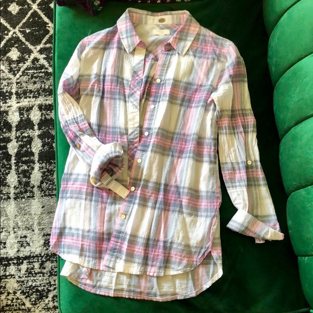 Pink and Purple Pastel Button Up
